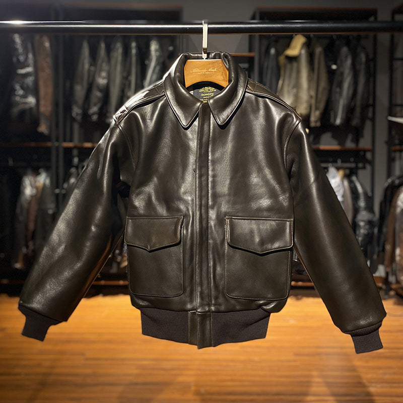 A-2 Thickened Flight Jacket | New Zealand Sheepskin Leather