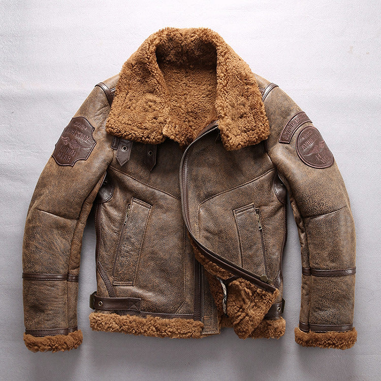 B-3 Authentic Sheepskin Bomber Jacket – Luxurious Flight Style