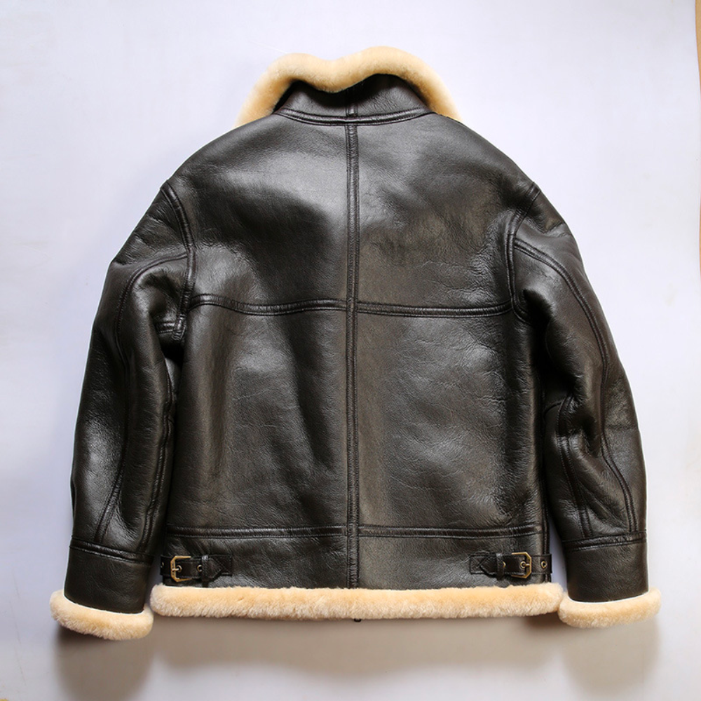 B-3 USA Sheepskin Bomber Jacket – WWII Inspired Shearling Style