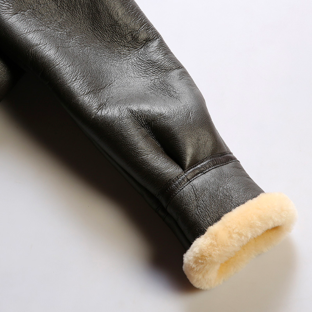 B-3 USA Sheepskin Bomber Jacket – WWII Inspired Shearling Style