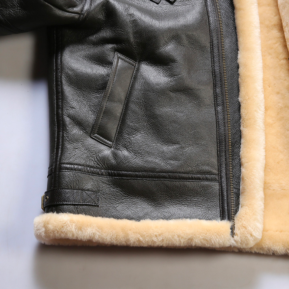 B-3 USA Sheepskin Bomber Jacket – WWII Inspired Shearling Style