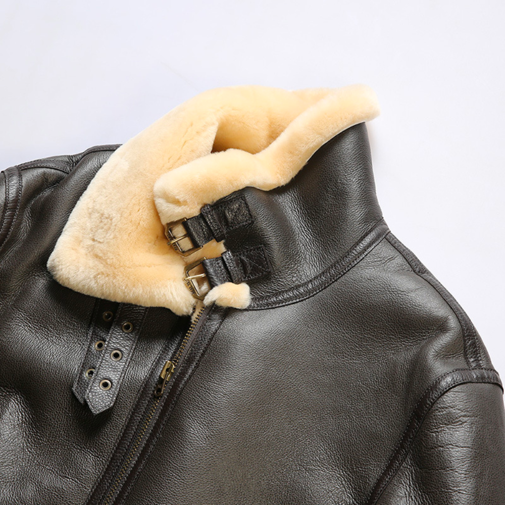 B-3 USA Sheepskin Bomber Jacket – WWII Inspired Shearling Style