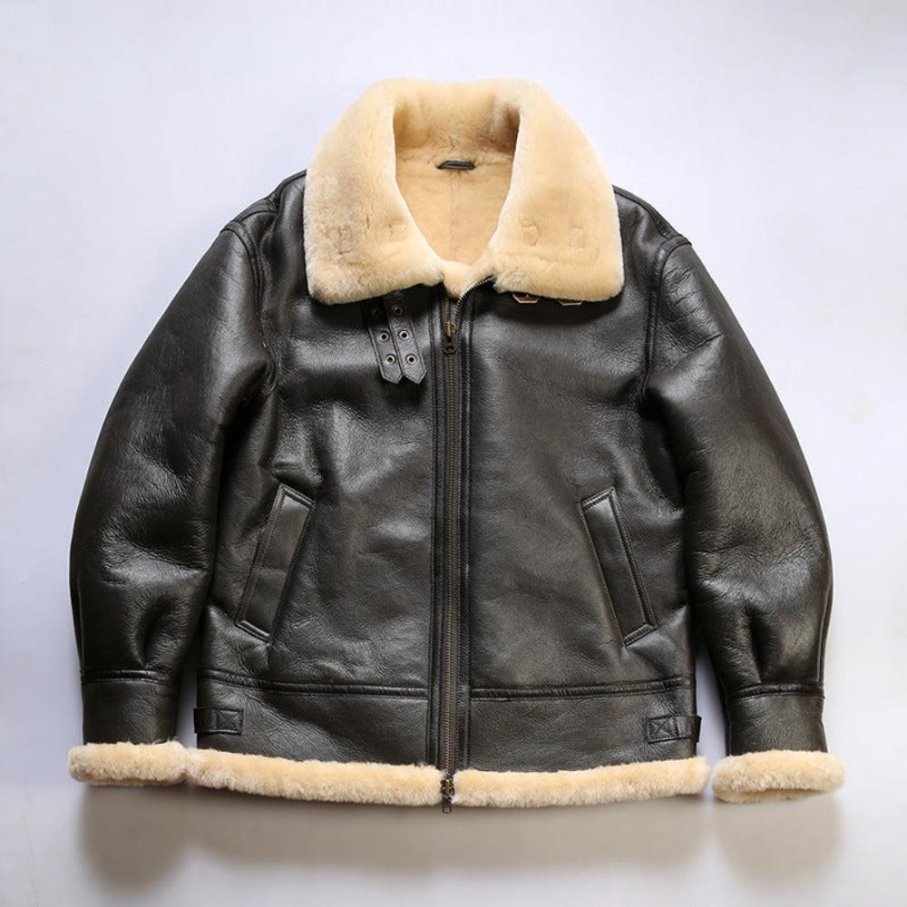 B-3 Sheepskin Bomber Jacket – WWII USA Shearling Aviation Style