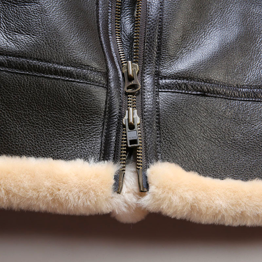 B-3 USA Sheepskin Bomber Jacket – WWII Inspired Shearling Style