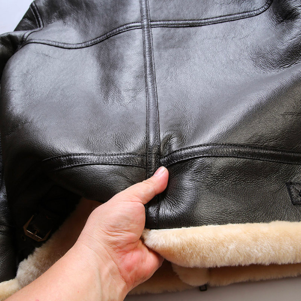 B-3 USA Sheepskin Bomber Jacket – WWII Inspired Shearling Style