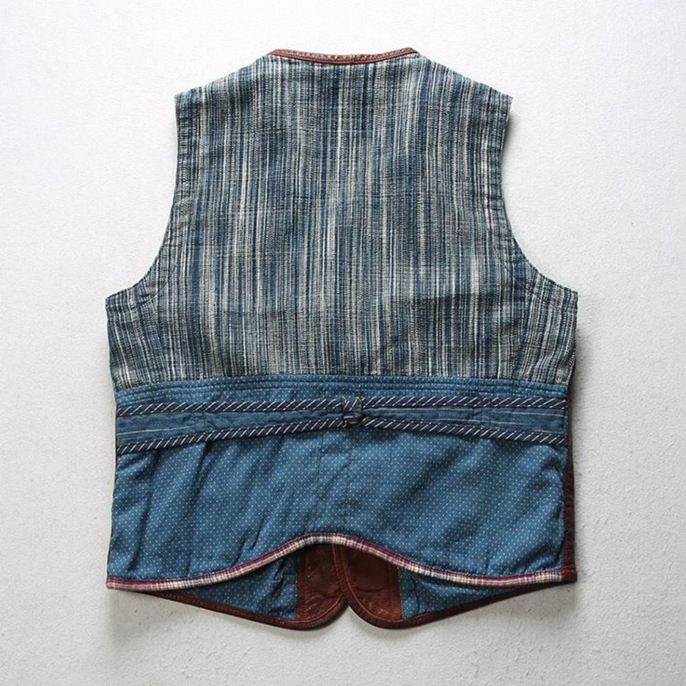 Men's Genuine Goat Leather Vest with Classic Design