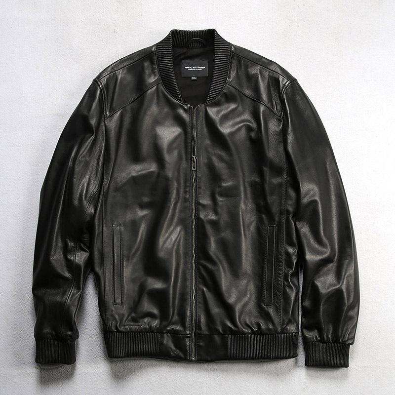 Men's Classic New Zealand Lambskin Bomber Jacket
