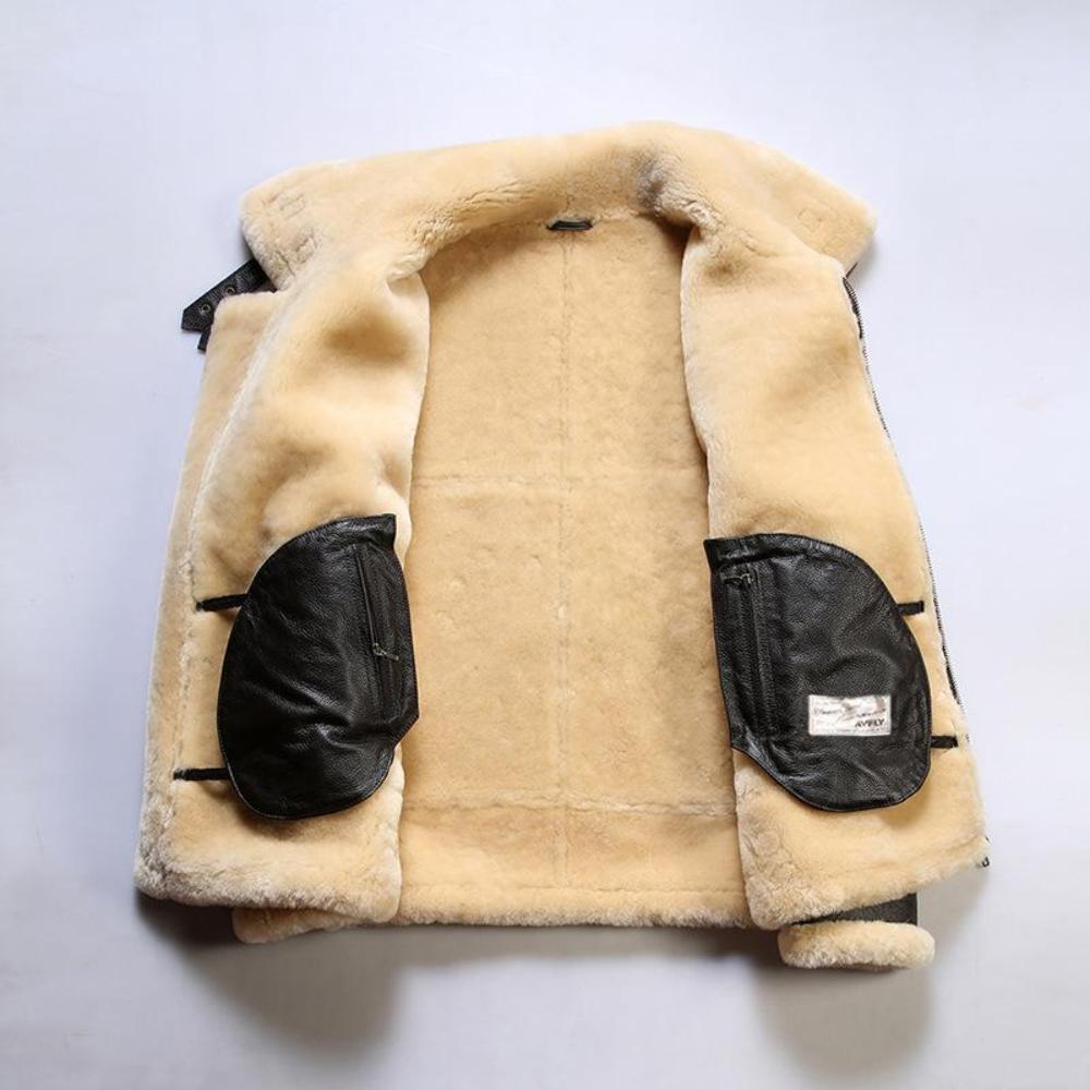 B-3 USA Sheepskin Bomber Jacket – WWII Inspired Shearling Style