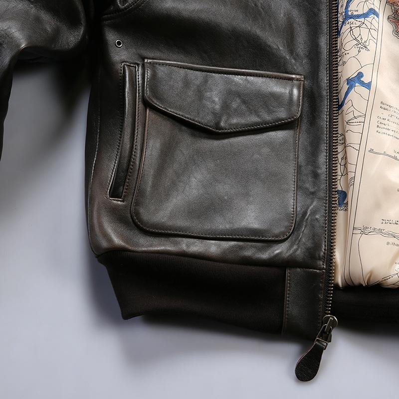 A2 Thickened Flight Jacket New Zealand Sheepskin Leather