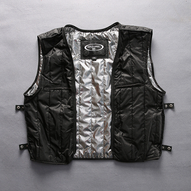 Men's Cowhide Harley Style Biker Jacket and Warm Vest