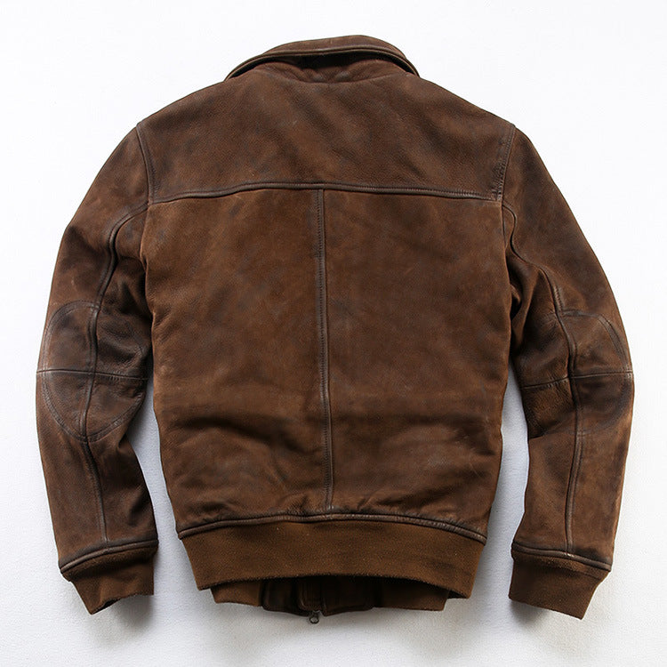 A2 Men's Full-grain Leather Flight Jacket | WWII-Inspired Classic