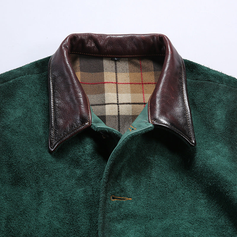 Men's Full-grain Leather Brown & Green