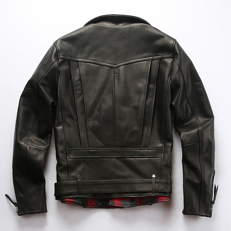 Italian Crazy Horse Leather Motorcycle Jacket | Premium Full-Grain Leather