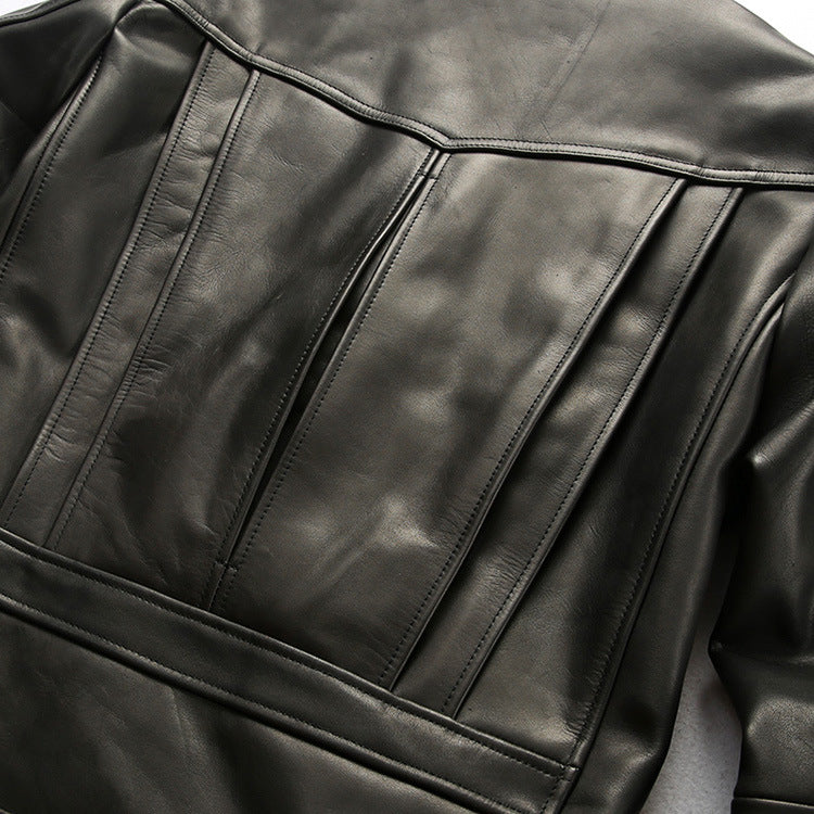 Italian Crazy Horse Leather Motorcycle Jacket | Premium Full-Grain Leather