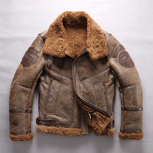 B-3 Authentic Sheepskin Bomber Jacket – Luxurious Flight Style