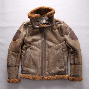 B-3 Authentic Sheepskin Bomber Jacket – Luxurious Flight Style