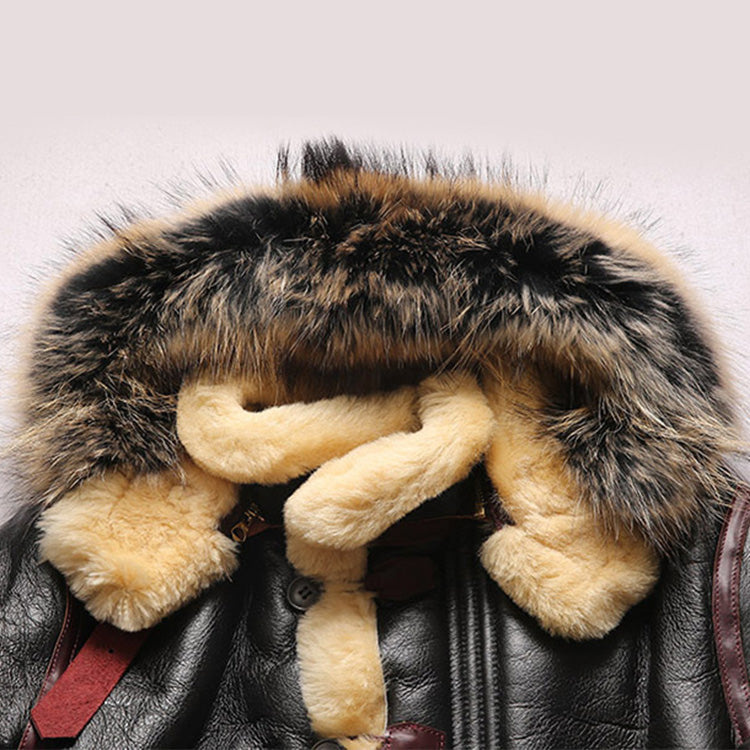 B7 Arctic Parka Shearling Jacket Detachable Hood