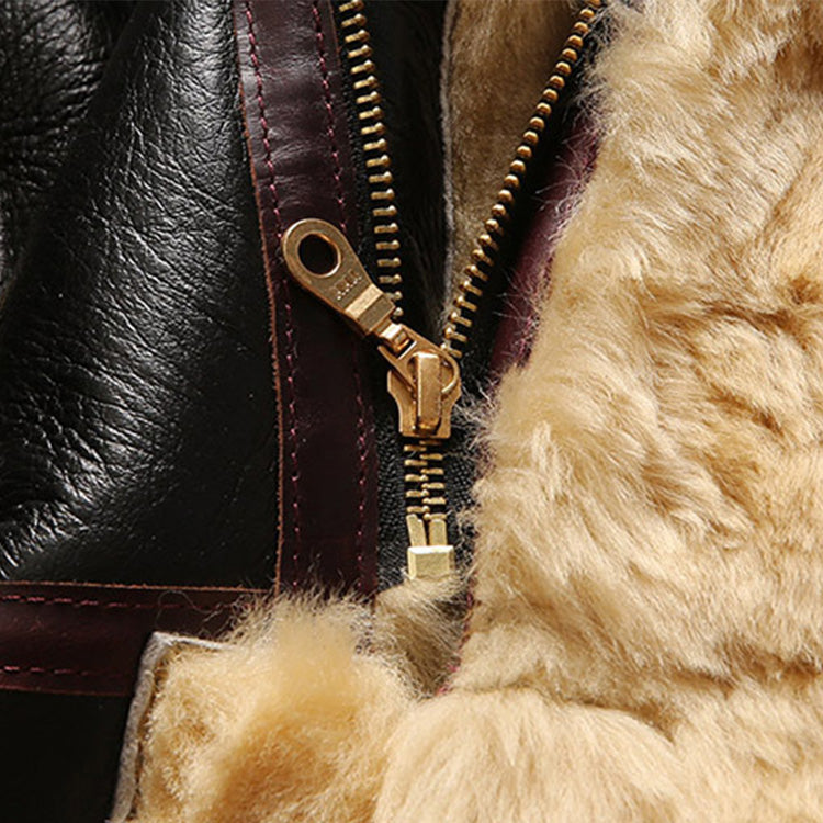 B7 Arctic Parka Shearling Jacket Detachable Hood