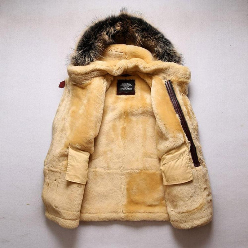 B7 Arctic Parka Shearling Jacket Detachable Hood