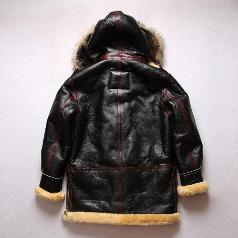 B7 Arctic Parka Shearling Jacket Detachable Hood