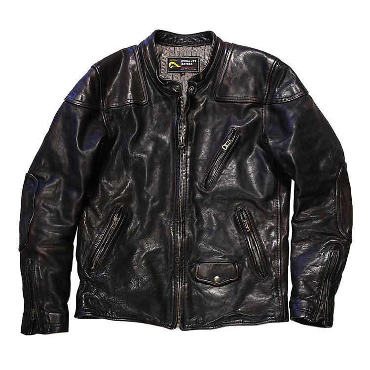 Venom™ Men’s Horsehide Leather Jacket – Timeless Black Design