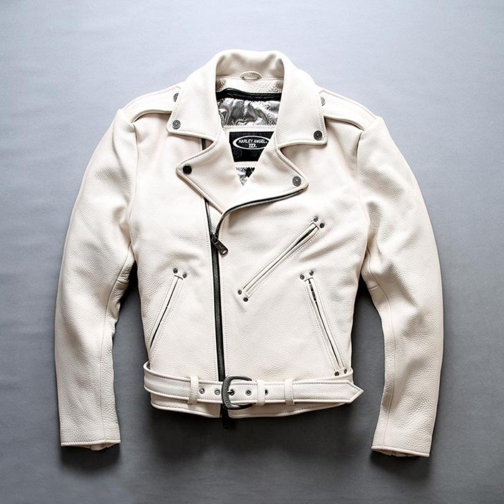 U.S.A. Men's Motorcycle Leather Jacket
