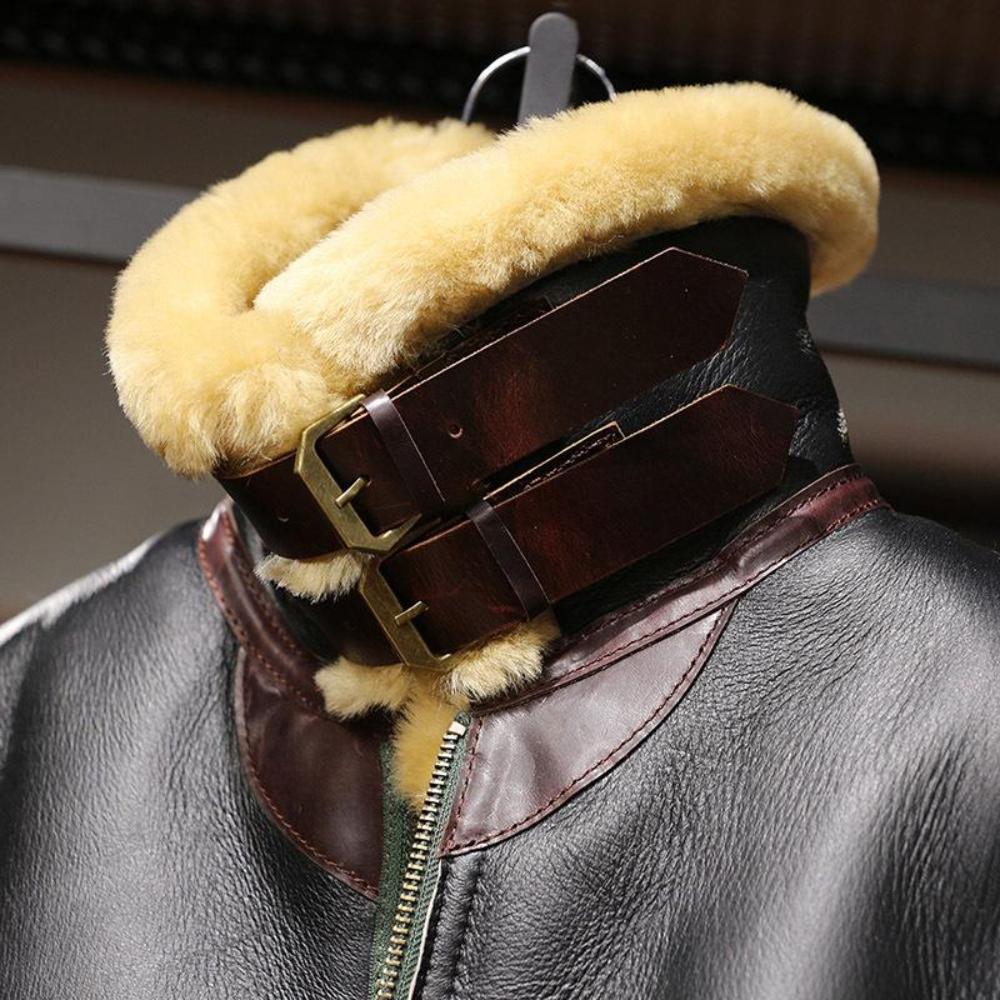 General Patton B-3 Shearling Flight Jacket - WWII Inspired Classic
