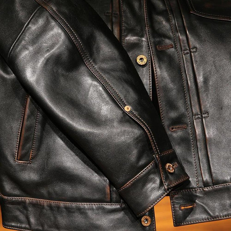 RRL American Denim Jacket | Full-Grain Leather Timeless Revival