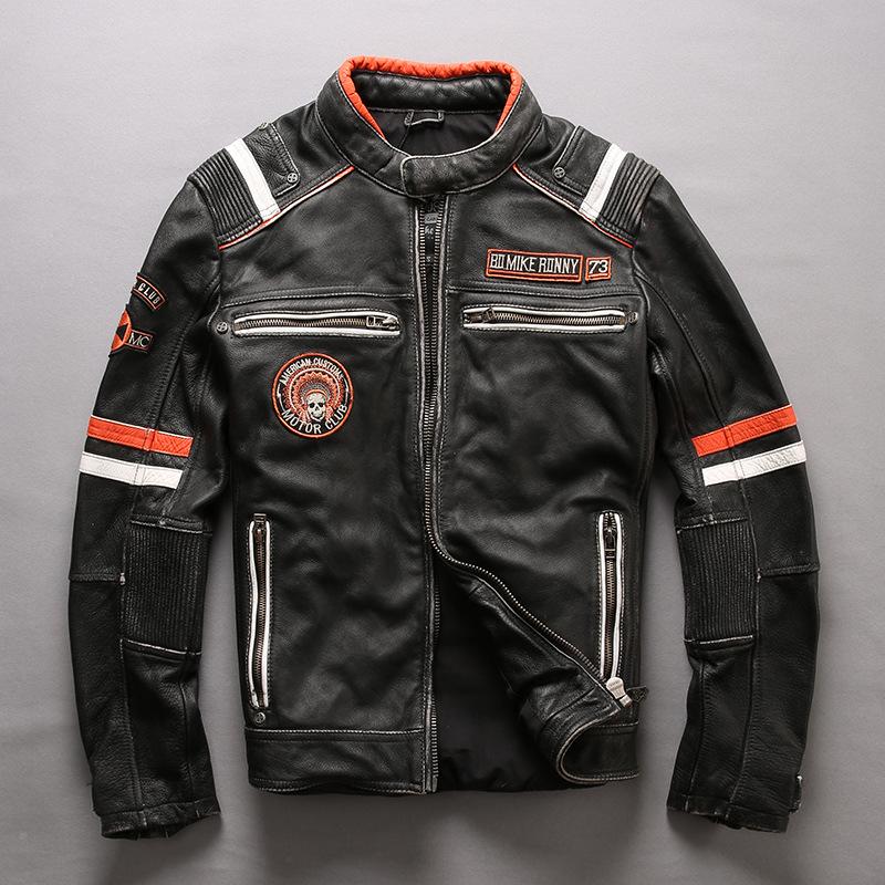 Men’s Vintage Motorcycle Jacket | Full-Grain Leather Biker Style