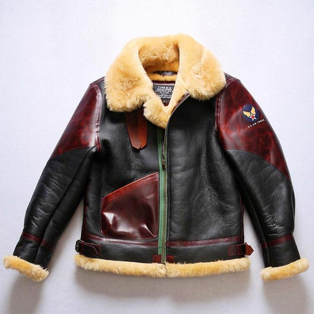 General Patton B-3 Shearling Flight Jacket - WWII Inspired Classic