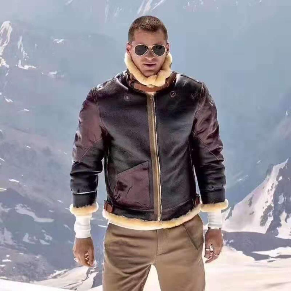 General Patton B-3 Shearling Flight Jacket - WWII Inspired Classic