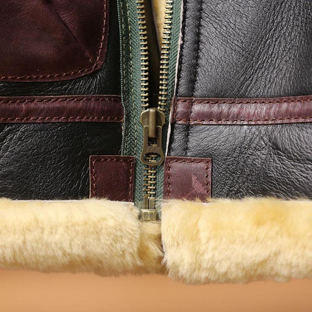 General Patton B-3 Shearling Flight Jacket - WWII Inspired Classic