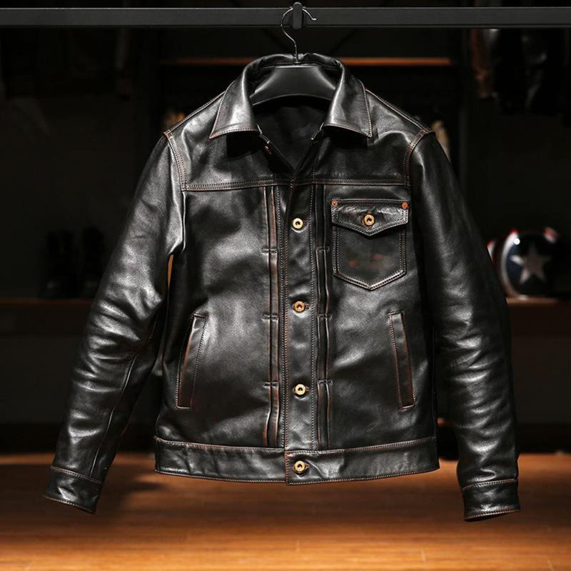 RRL American Denim Jacket | Full-Grain Leather Timeless Revival