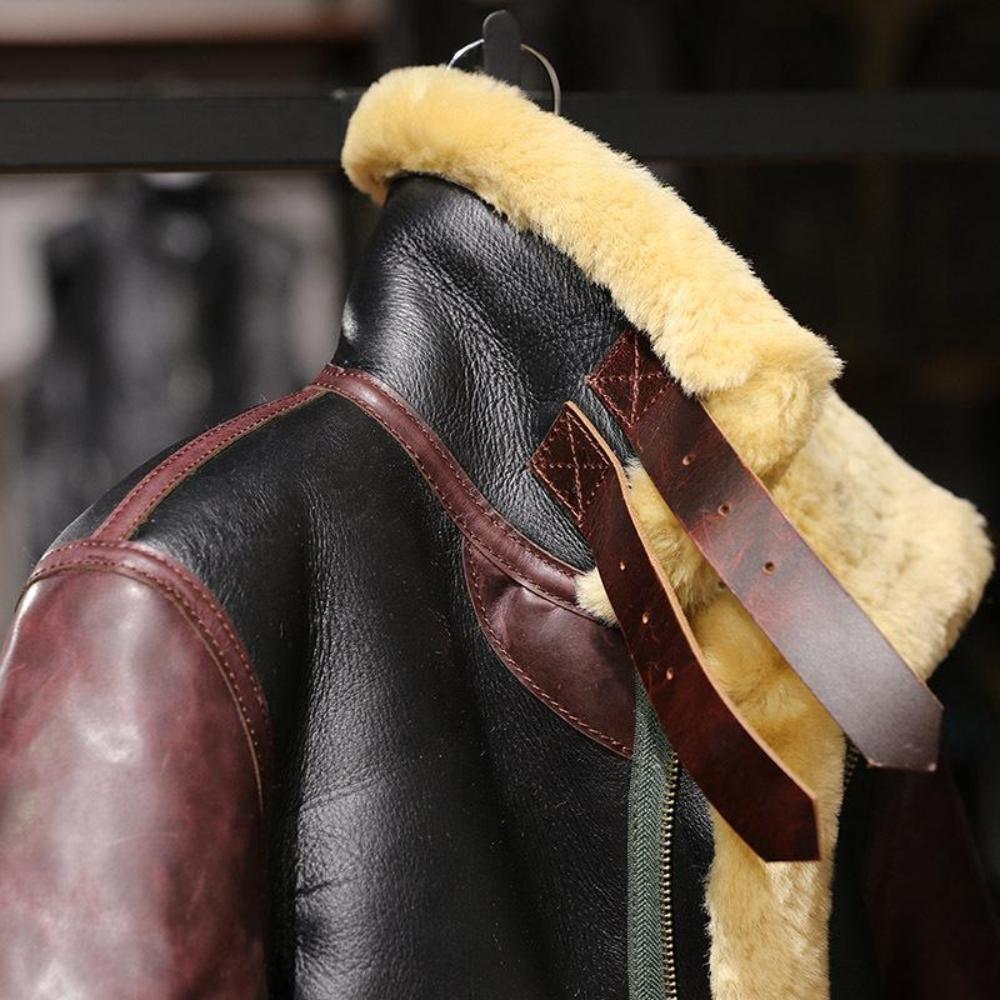 General Patton B-3 Shearling Flight Jacket - WWII Inspired Classic