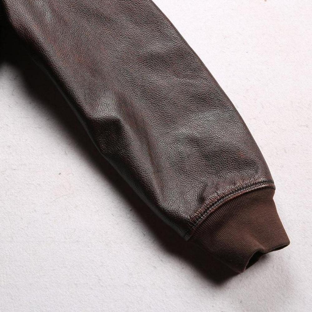 U.S.A G-1 Classic Air Force Leather Bomber Jacket – Detachable Shearling Collar