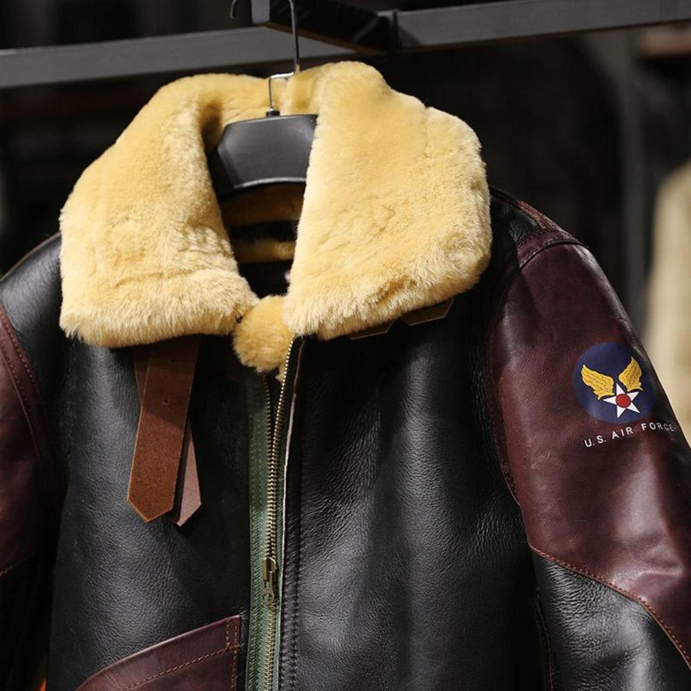 General Patton B-3 Shearling Flight Jacket - WWII Inspired Classic
