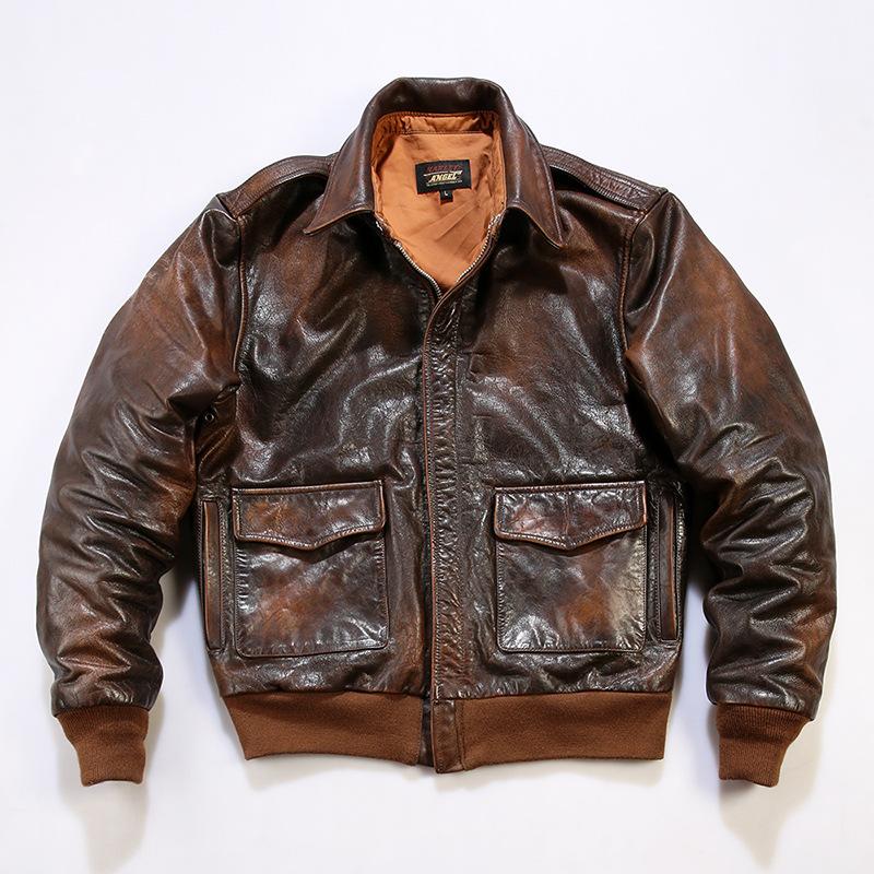 Men‘s Vintage A2 Pilot Leather Jacket