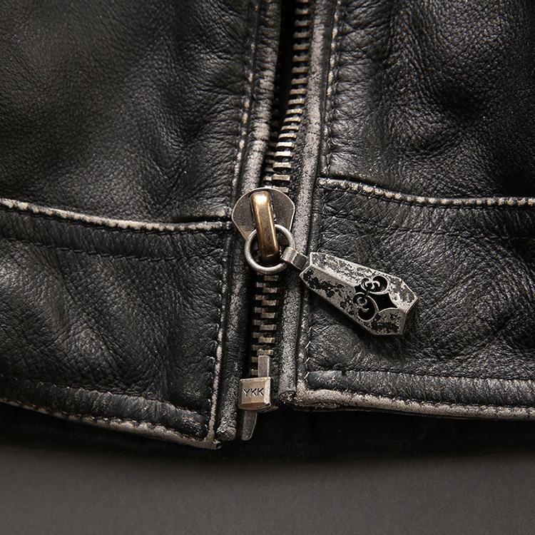 Men’s Vintage Motorcycle Jacket | Full-Grain Leather Biker Style