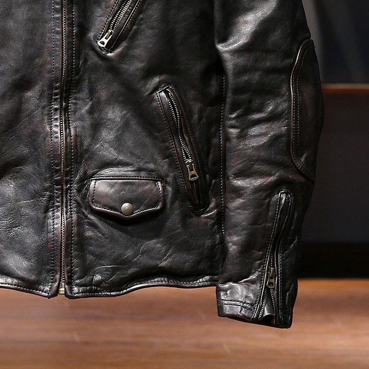 Venom™ Men’s Horsehide Leather Jacket – Timeless Black Design