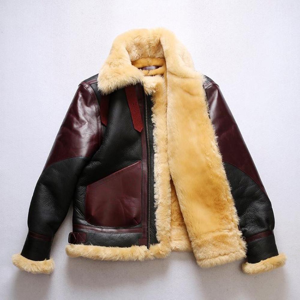 General Patton B-3 Shearling Flight Jacket - WWII Inspired Classic