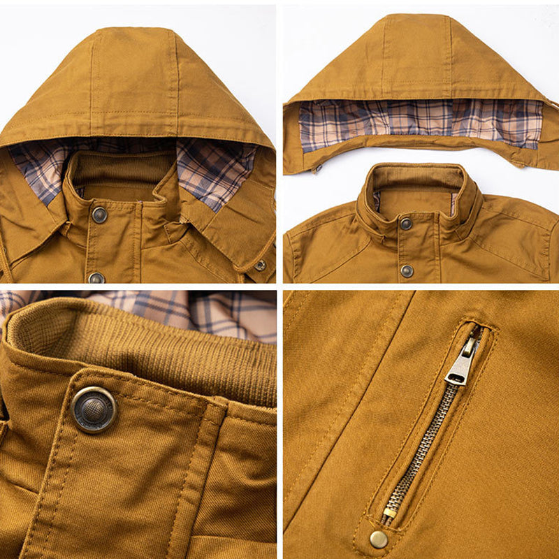 Men's Canvas Workwear Hooded Jacket