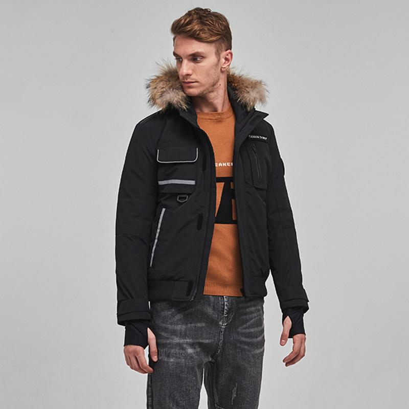 Men's Luxury Fur Collar Parker Down Jacket