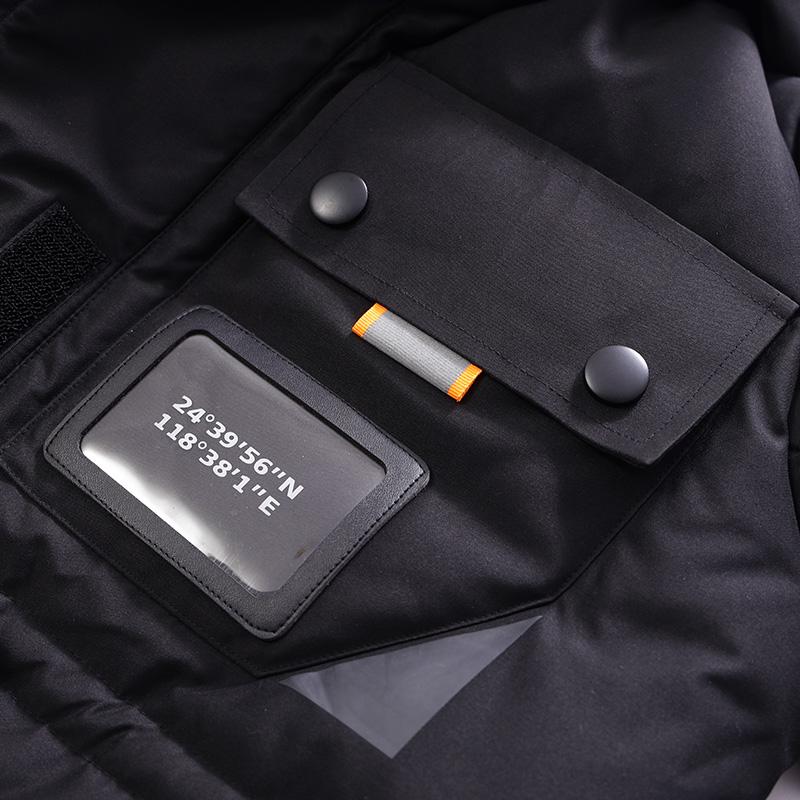 Men's Cyberpunk Style Down Jacket Tech Wear Black